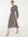 Midi-jurk met pofmouwen in grijze print-Grijs