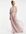 Asymmetrische lange jurk met versieringen in mistig roze