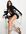 Missy Empire - Exclusives - Slank vallende jurk met lange mouwen en veterdetail voor in zwart