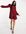 Mini-jurk met lange mouwen in rood