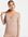 Geribbelde mini-jurk met vierkante hals in chanterelle bruin