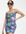 Petite - Mini jurk met bandjes in luipaard- en bloemenprint-Veelkleurig