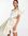 VL The Label - Mini-jurk met pofmouwen en overslag in ecru wit