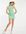 Exclusives - Mouwloze mini-jurk met retro blokjes en bloemen in groen-Veelkleurig