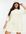 Curve - Aangerimpelde oversized mini-jurk met verlaagde taille in mosterdgeel met witte strepen
