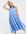Midi-jurk met gestrikte hals en stroken in blauw