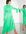 Lange oversized jurk met trekkoord in groen