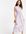 ASOS DESIGN Petite - Midi-jurk met gerimpelde taille en lila bloemenprint-Veelkleurig