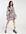 Mini-jurk met gesmokte taille en dierenprint-Veelkleurig