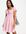 Mini-jurk met blote schouders en roze gingham ruit