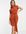 Mini-jurk met strikceintuur in kaneelkleur-Bruin