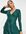 Exclusives - Diepuitgesneden mini-jurk met stroken en lovertjes in smaragdgroen
