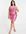 Exclusives - Strapless mini-jurk met ruches in metallic roze