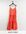 Curve - Lange jurk van organza met stroken en camibandjes in tomaatrood geruit