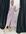 Midi-jurk van katoenpopeline met gerimpelde voorkant en lila strepen-Paars
