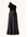 Ivena maxi jurk met fijngebreide top en rok van satijn