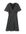 Semi-transparante jurk met all over print en volant zwart/multi