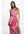Maxi jurk met grafische print rood/ roze