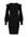 Ribgebreide jurk VINEIRA met ruches zwart