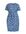 Crinkle jurk met V-hals blauw/wit