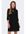 Semi-transparante jurk VIVY met glitters met open rug zwart