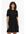 Trapeze jurk CARLA met volant zwart