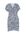 A-lijn jurk met grafische print en volant marine/ecru