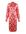 Satijnen jurk Baylee met all over print en ceintuur rood