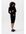 Ribgebreide zwangerschapsjurk Aima van gerecycled polyester zwart