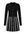 Ribgebreide A-lijn jurk met logo zwart