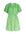 A-lijn jurk met all over print en plooien groen/ecru