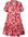 A-lijn jurk met all over print rood/wit