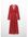 Semi-transparante A-lijn jurk met all over print en ruches rood