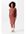 Ribgebreide zwangerschapsjurk Aima van gerecycled polyester roodbruin