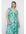 Gebloemde maxi jurk met open rug turquoise
