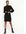 Trui-jurk met rolkraag en riem Black