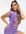 – Ärmelloses Kleid in Lila mit geschlitztem Saum und Grafik-Violett