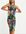 – Kleid aus Netzstoff mit Schlüssellochausschnitt und abstraktem Ausbrennermuster-Mehrfarbig