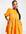 ASOS DESIGN Petite – Gestuftes Jacquard-Minikleid in leuchtendem Orange mit Blasebalgtaschen