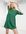 – Kurzes Babydoll-Kleid aus grünem Gingan