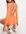 — Strandkleid aus Netzstoff in Orange mit gerafftem Detail