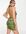 – Satin-Minikleid in Olivgrün mit tiefem Rückenausschnitt und Trägern mit Glitzersteinen