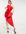 – Minikleid mit One-Shoulder-Träger und Rüschendetail in Rot