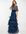 – Bridesmaid – Verziertes Brautjungfern-Maxikleid mit Bardot-Ausschnitt und gestuftem Tüll-Rock in Marineblau