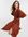 – Midi-Wickelkleid mit Kimono-Ärmeln in Schokoladenbraun