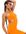 – Geripptes Bodycon-Kleid mit Racerback in Orange