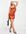 Missy Empire – Exklusives Minikleid aus Satin in Rostrot mit Riemchendetail am Rücken-Orange
