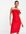 – Trägerloses Bodycon-Kleid in Rot mit Rüschenbesatz