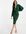 – Tief ausgeschnittenes, gerafftes Midi-Bodycon-Kleid in Grün
