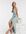 – Exklusives, trägerloses Brautjungfern-Wickelkleid mit plissiertem Design in Salbeigrün